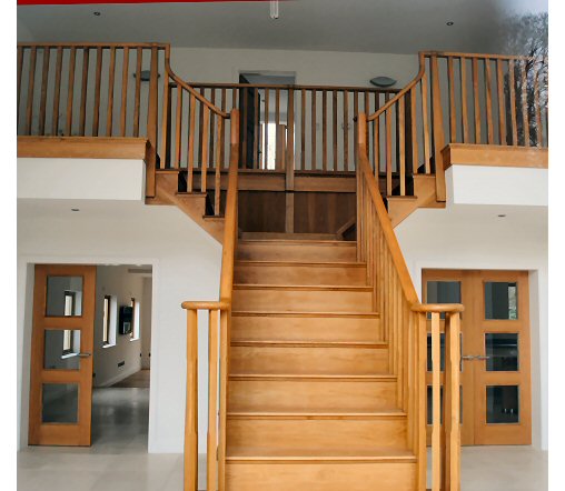 A modern swept stairs