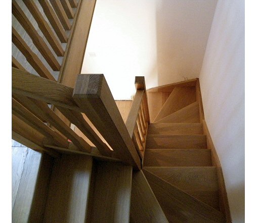 Looking down stairs